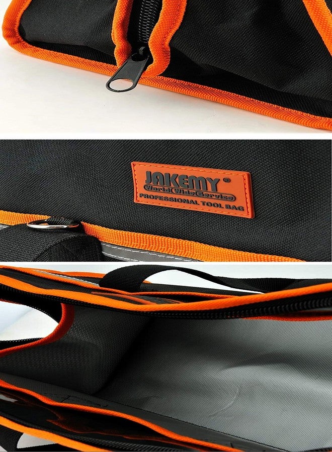 Jakemy 355mm x 230mm x 230mm Professional High-End Tool Storage Bag, 600D Oxford fabric, Durable, waterproof and wear-resistant, Multiple pockets for storing tools, Soft double hand straps - JM-B01 - Image 5